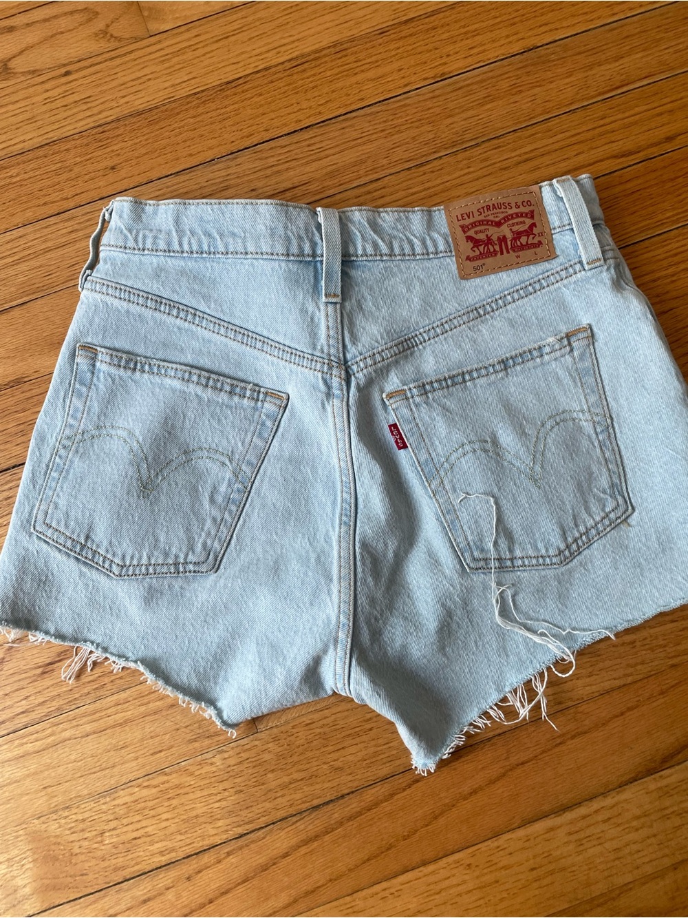 Levi's Light Blue Denim Cutoff Shorts